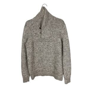 J.Crew Wool Alpaca Shawl Collar Pullover Sweater Grandpa Core Academia Sz Medium